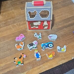 Melissa & Doug Farm Animal Shape Sorter Puzzle